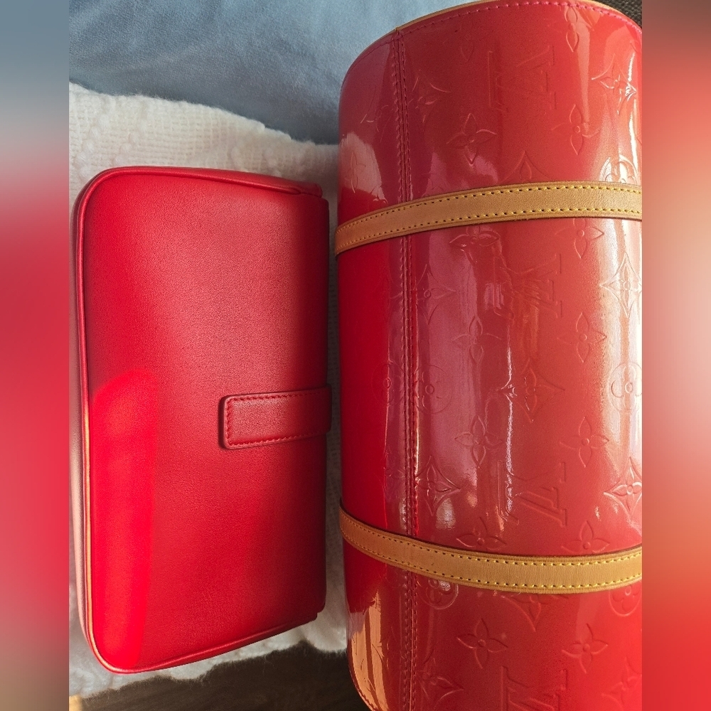 Louis Vuitton Red Vernis papillon bedford bag - Picture 12 of 17
